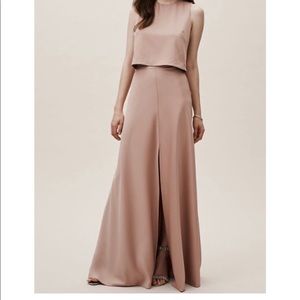 Jenny Yoo Soleil Top & Skirt In whipped apricot